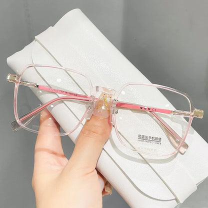 Lunettes de lecture tendance et à la mode pour femmes, anti-lumière bleue, pour la presbytie, lunettes haute définition unisexes avec monture transparente