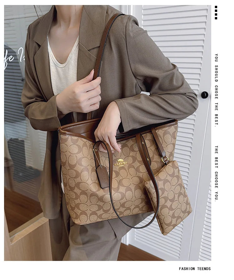 Sac à main de luxe pour femme de créateur à une épaule, imprimé vintage mode parisienne, grand sac fourre-tout portable à grande capacité, pochette, sac à main.