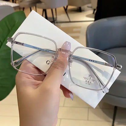 Lunettes de lecture tendance et à la mode pour femmes, anti-lumière bleue, pour la presbytie, lunettes haute définition unisexes avec monture transparente
