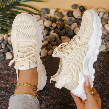 Chaussures de sport décontractées pour femmes avec maille respirante et semelles souples, chaussures de sport polyvalentes