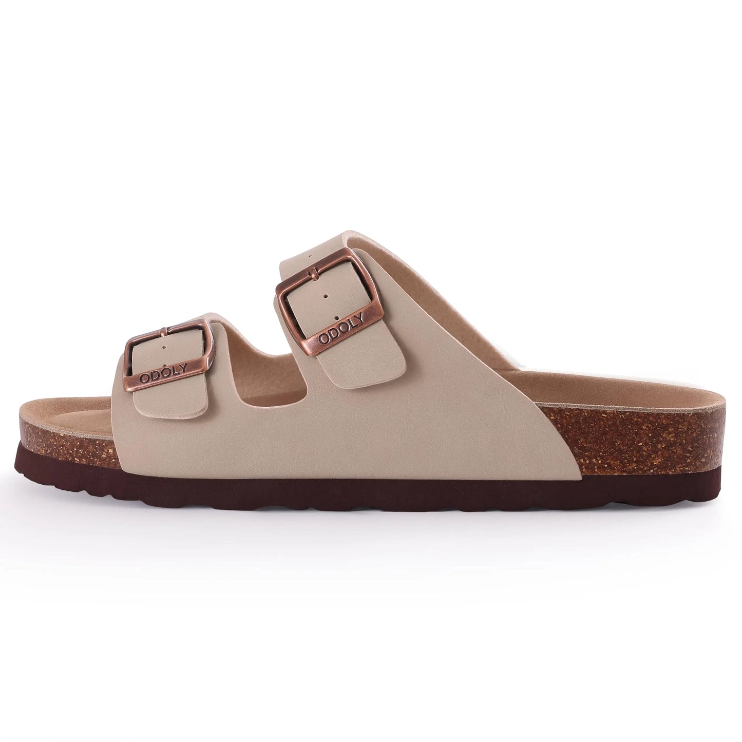 Smile Pop Classic Arizoan Hommes Chaussons en daim Hommes Sabots Sandales en daim de vache d’extérieur antidérapantes avec brides à boucles réglables