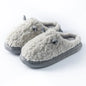 Pantoufles d’hiver pour femmes - Chaussons doublés en polaire pelucheuse, chaussons chauds en coton pour l’intérieur/l’extérieur avec semelle antidérapante