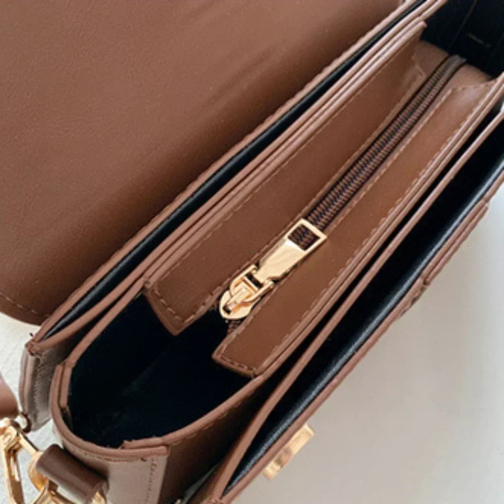 Sac à bandoulière en cuir PU pour femmes, sac à main, sac bandoulière tendance, sac vintage porté sous le bras, cartable carré