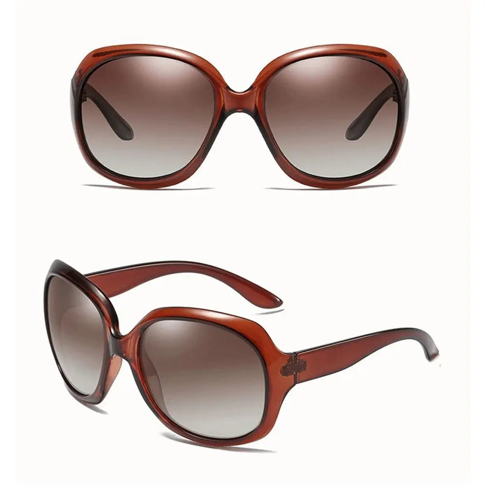 Lunettes de soleil polarisées Shades pour femmes, carrées, UV 400, style vintage, monture elliptique, lunettes de soleil oversize pour femmes et hommes