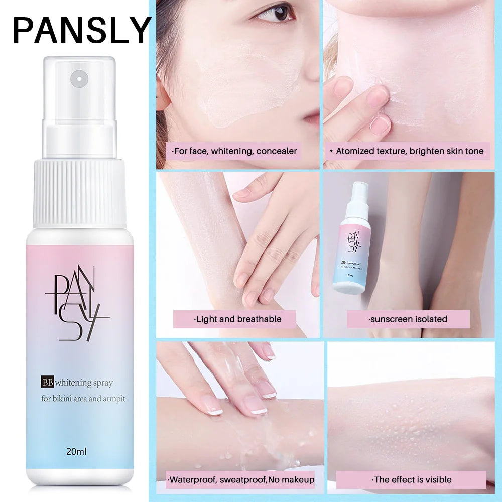 Spray anti-cernes pour le visage 20 ml, crème BB blanchissante isolante, beauté hydratante, fond de teint éclaircissant longue tenue, cosmétiques en gros
