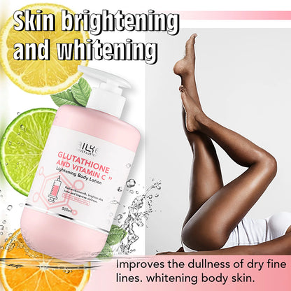 Crème de soin éclaircissante pour la peau AILKE, lotion éclaircissante, élimine les taches foncées avec glutathion, beurre de karité, crème corporelle hydratante