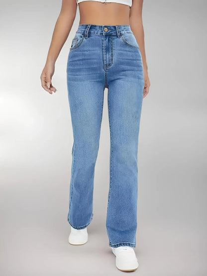 Nouveaux jeans tendance pour femmes, amincissants, style européen et américain, pantalon en denim délavé taille haute, décontracté et polyvalent pour femmes