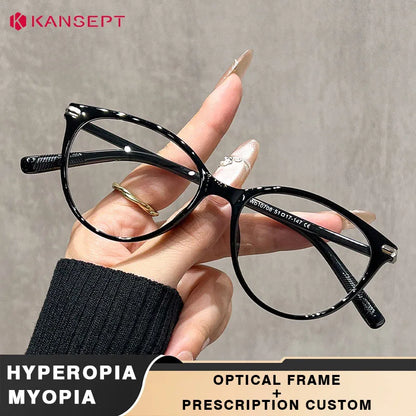KANSEPT Lunette Lunettes de myopie pour femmes Lentilles optiques pour femmes avec prescription personnalisée Lunettes de vue Lunettes de lecture Lunettes femme degré