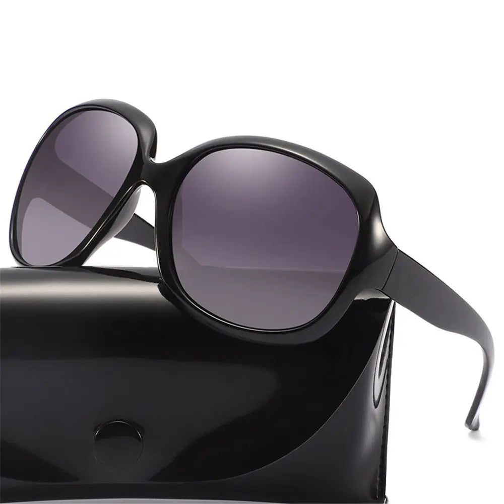 Lunettes de soleil polarisées Shades pour femmes, carrées, UV 400, style vintage, monture elliptique, lunettes de soleil oversize pour femmes et hommes