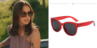 Lunettes de soleil polarisées œil de chat ZENOTTIC Fashion pour femmes - Lunettes de soleil surdimensionnées avec protection UV400, style rétro et design créateur