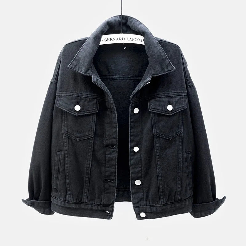 Veste en jean classique pour femmes Jeans 2023 vestes en jean boyfriend pour femmes manteau oversize ample veste femme violet blanc jaune femme