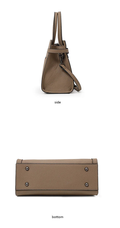 Sac pour femme en cuir véritable en cuir de vachette pleine fleur original, sac cabas simple à porter à la main ou à l’épaule, style professionnel