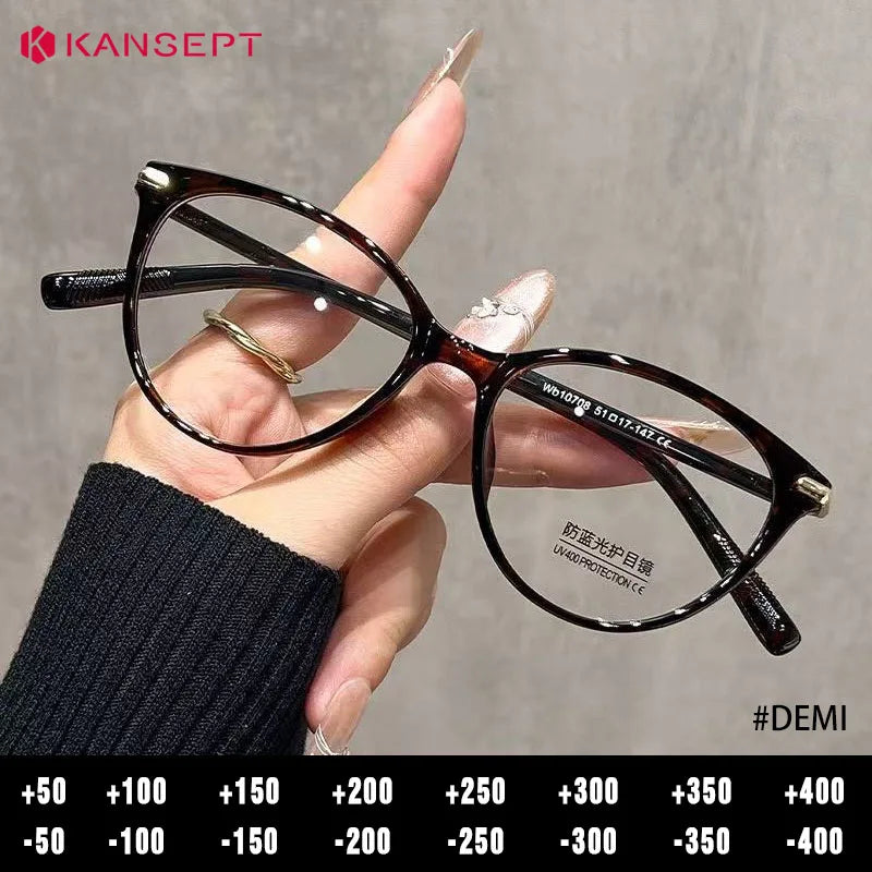 KANSEPT Lunette Lunettes de myopie pour femmes Lentilles optiques pour femmes avec prescription personnalisée Lunettes de vue Lunettes de lecture Lunettes femme degré
