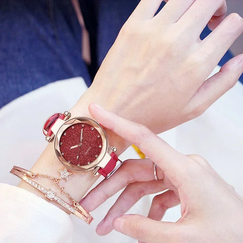 Nouvelle montre-bracelet de luxe à strass pour femme, montre ciel étoilé, montre-bracelet pour dames, Relogio Feminino, Reloj Mujer, Montre Femme, Horloge