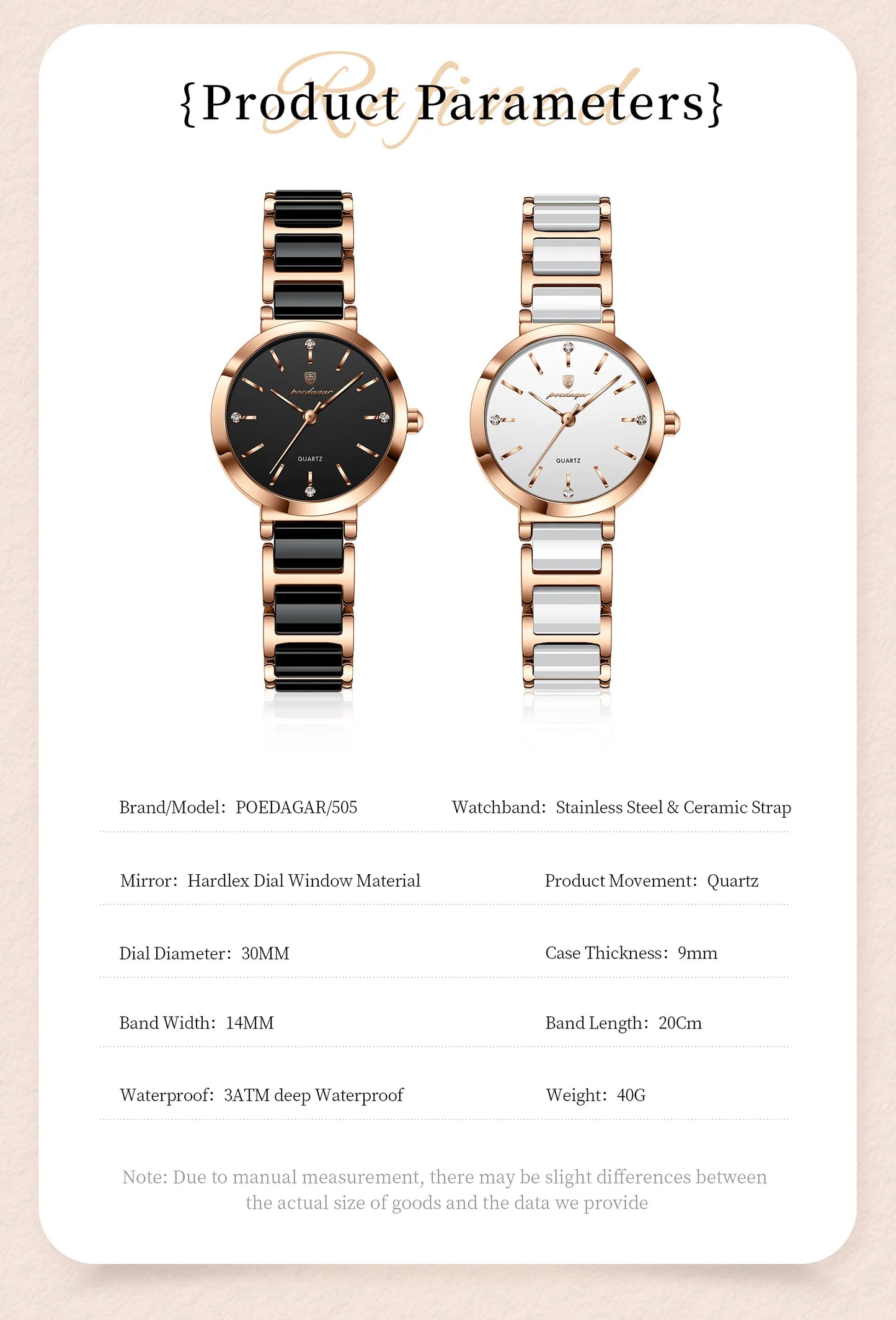 POEDAGAR Montre de luxe haut de gamme avec diamants pour femme, haute qualité, étanche, montre à quartz pour dames en acier inoxydable, montre féminine + boîte