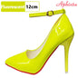 Aphixta Super Grande Taille 48 49 50 Escarpins à Talons Aiguilles avec Boucle de Ceinture pour Femmes, Chaussures de Soirée 12 cm/10 cm, Bout Pointu avec Boucle Métallique