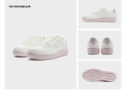 Baskets blanches Xtep pour femmes, printemps 2026, chaussures de couple polyvalentes, tendance et décontractées, à semelle épaisse rehaussante, chaussures de sport pour femmes 874118319851