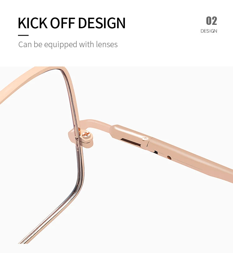 JMISUS Fashion Femme Lunettes optiques carrées avec verres correcteurs anti-lumière bleue photochromiques gris en forme de papillon, lunettes de vue sur ordonnance