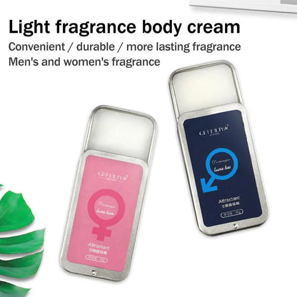Baume parfumé aux phéromones pour le corps 10 g, fragrance longue durée, déodorant, parfum portable, eau de Cologne parfumée pour femmes, produit de soin de la peau