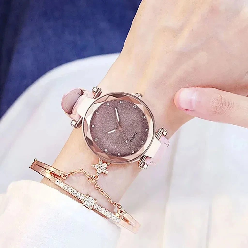 Nouvelle montre-bracelet de luxe à strass pour femme, montre ciel étoilé, montre-bracelet pour dames, Relogio Feminino, Reloj Mujer, Montre Femme, Horloge