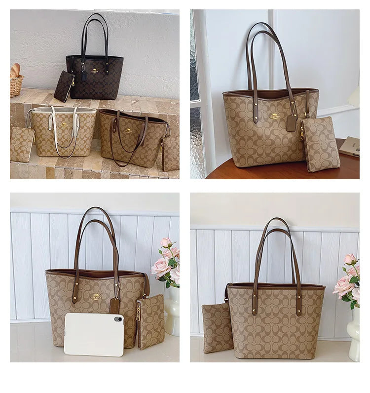 Sac à main de luxe pour femme de créateur à une épaule, imprimé vintage mode parisienne, grand sac fourre-tout portable à grande capacité, pochette, sac à main.