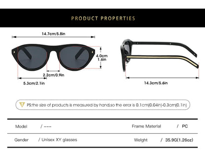 lunettes de soleil vintage petites rondes œil-de-chat pour femmes, nouvelle mode à rivets, sexy, noires léopard, lunettes de soleil tendance pour dames, lunettes d’extérieur modernes