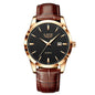 Montre Homme LIGE Nouvelle Montre de Luxe en Cuir Marron pour Homme, Montre Homme Mode Business, Montre Sport d’Extérieur Étanche à Quartz pour Homme