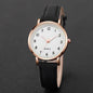 Montre de mode décontractée pour femme avec cadran arabe, bracelet en cuir, mouvement à quartz, montre pour femme, horloge pour filles, cadeau