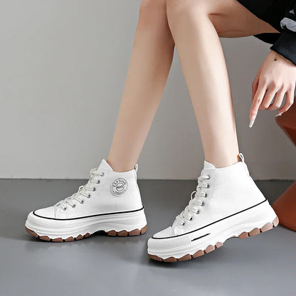 Chaussures en toile pour femmes 2024, baskets décontractées à plateforme avec étoiles, chaussures de sport et de course en toile, chaussures de tennis, baskets de marche d’extérieur.