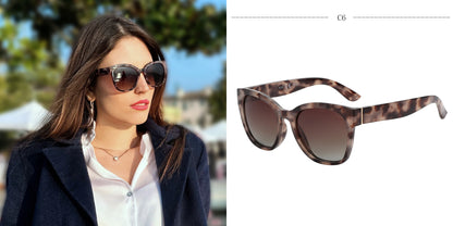Lunettes de soleil polarisées œil de chat ZENOTTIC Fashion pour femmes - Lunettes de soleil surdimensionnées avec protection UV400, style rétro et design créateur