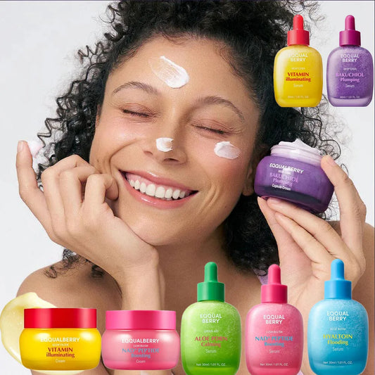 EQQUALBERRY BAKUCHIOL Sérum repulpant au bakuchiol et sérum à la vitamine C de soin coréen pour la peau, nourrissant et hydratant pour le visage.
Genre : Unisexe