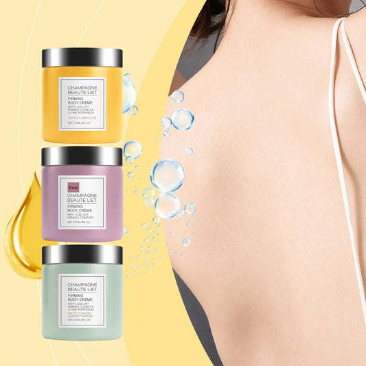 Crème corporelle raffermissante au champagne avec Pepperslim, crème anti-rides et raffermissante pour la peau, lotion corporelle hydratante quotidienne pour hommes et femmes