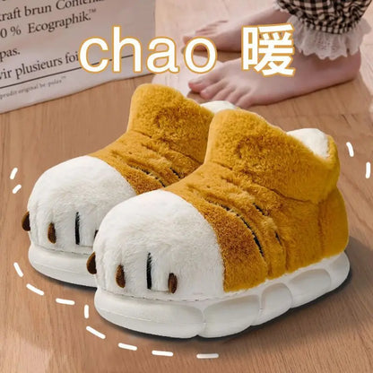 Pantoufles hamster câlines et mignonnes pour femmes, hiver automne, en peluche chaude, chaussures nuage pour chambre, pantoufles familiales pour femme, pantoufles animaux kawaii