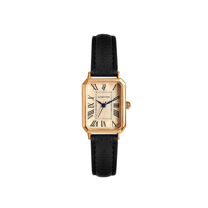Montre-bracelet décontractée rétro à affichage numérique, cadran carré, bracelet en cuir, montre à quartz tendance pour femme, idée cadeau