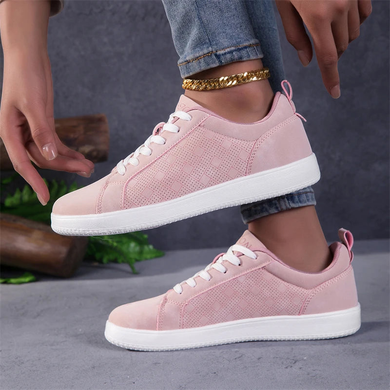 Chaussures de marche roses pour femmes, confortables, à bout large, baskets barefoot pour femmes, baskets plates antidérapantes, chaussures de sport décontractées pour femmes, chaussures d’entraînement pour femmes