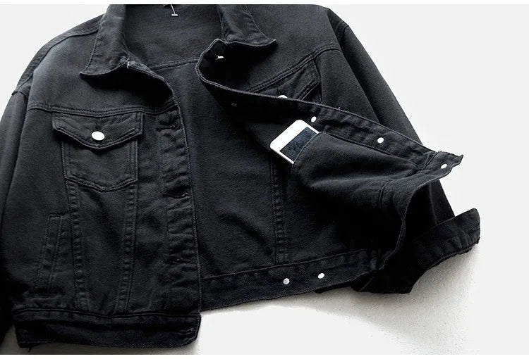 Veste en jean classique pour femmes Jeans 2023 vestes en jean boyfriend pour femmes manteau oversize ample veste femme violet blanc jaune femme