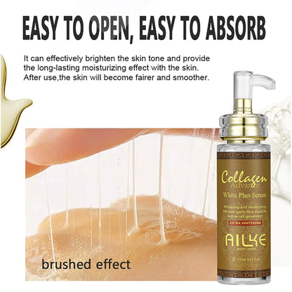 Ensemble de soins de la peau au collagène AILKE pour femmes, hydratant, blanchissant, élimine les taches de rousseur, les taches brunes, les points noirs, kit éclaircissant pour la peau