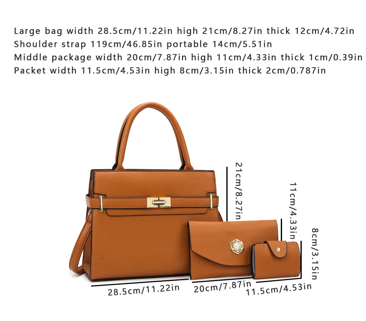 3 ensembles ou 1 grand sac à main pour femme, sacs grande capacité de luxe, sacs à bandoulière et portés croisés, petit porte-monnaie, sac en cuir de qualité, tendance 🔥