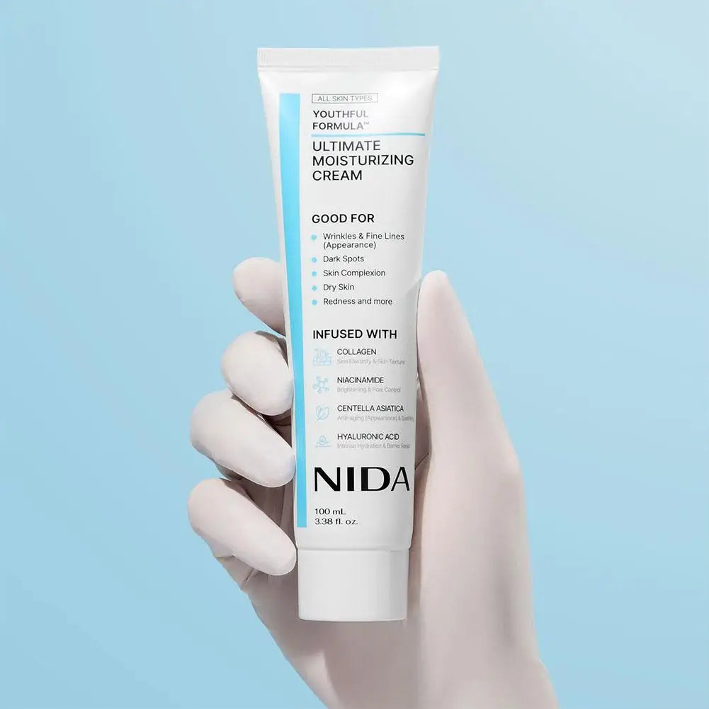 Crème hydratante ultime NIDA anti-âge réparatrice apaisante pour les pores, hydratant réparateur, essence blanchissante réduisant les rougeurs, soin de la peau
