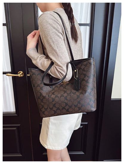 Sac à main de luxe pour femme de créateur à une épaule, imprimé vintage mode parisienne, grand sac fourre-tout portable à grande capacité, pochette, sac à main.