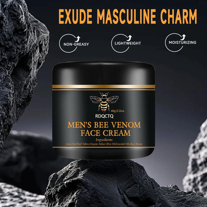 Crème visage anti-rides au venin d’abeille pour hommes RDQCTQ, raffermissante et liftante, anti-âge, atténue les ridules, hydratante, soin de la peau