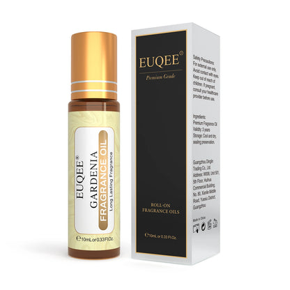 EUQEE 10 ml Huile de parfum à bille pour femmes – huiles aromatiques Coconut Vanilla, Bubble Gum, Bright Crystal, Bombshell, Midnight Rose, Angel