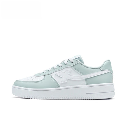 Baskets blanches Xtep pour femmes, printemps 2026, chaussures de couple polyvalentes, tendance et décontractées, à semelle épaisse rehaussante, chaussures de sport pour femmes 874118319851