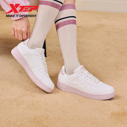 Baskets blanches Xtep pour femmes, printemps 2026, chaussures de couple polyvalentes, tendance et décontractées, à semelle épaisse rehaussante, chaussures de sport pour femmes 874118319851