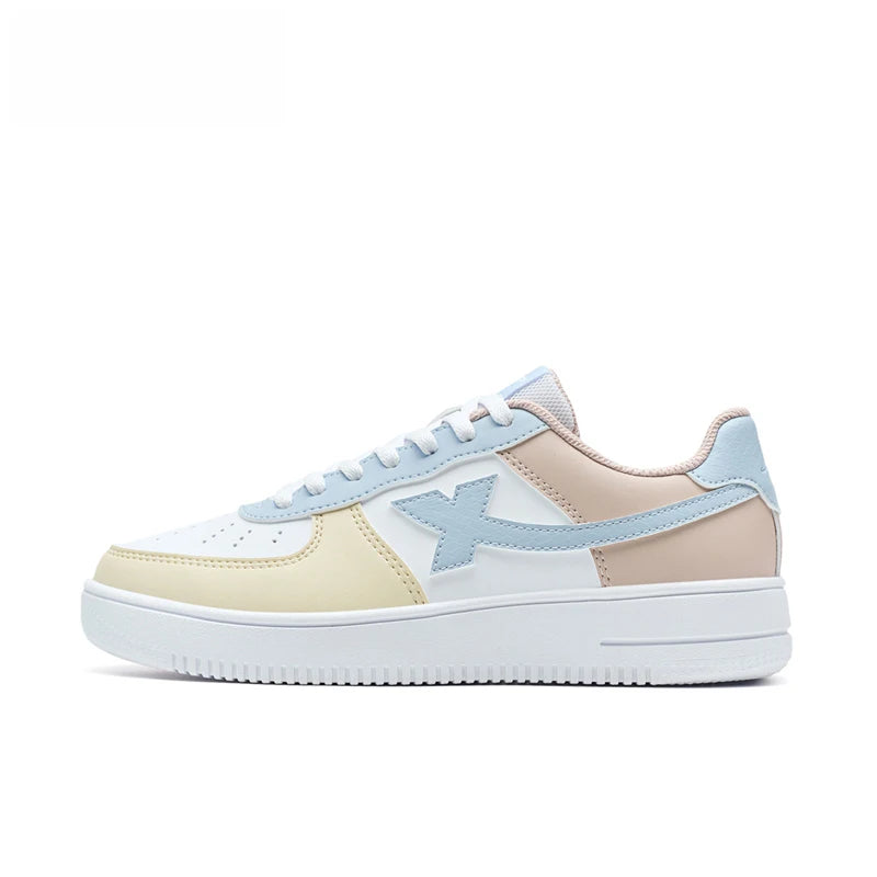 Baskets blanches Xtep pour femmes, printemps 2026, chaussures de couple polyvalentes, tendance et décontractées, à semelle épaisse rehaussante, chaussures de sport pour femmes 874118319851