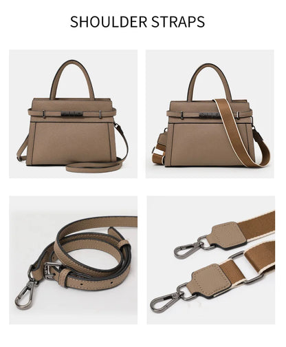 Sac pour femme en cuir véritable en cuir de vachette pleine fleur original, sac cabas simple à porter à la main ou à l’épaule, style professionnel