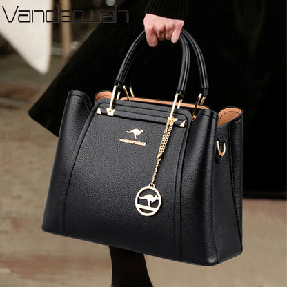Sac bandoulière de luxe pour femme 2024, designer à 3 couches, grand sac à main en cuir à grande capacité pour femme, sac shopper de marque, sac fourre-tout messager.