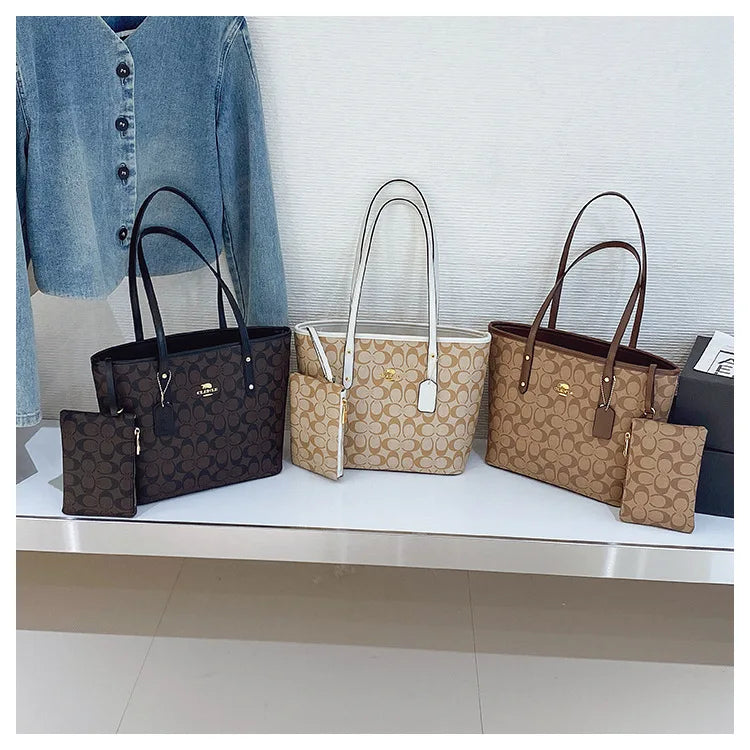 Sac à main de luxe pour femme de créateur à une épaule, imprimé vintage mode parisienne, grand sac fourre-tout portable à grande capacité, pochette, sac à main.