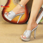 Nouvelles mules fines à talons hauts, mode créateur, en chanvre, talons de 13 cm, été, grande taille, chaussures à enfiler pour femmes, sandales à plateforme épaisse