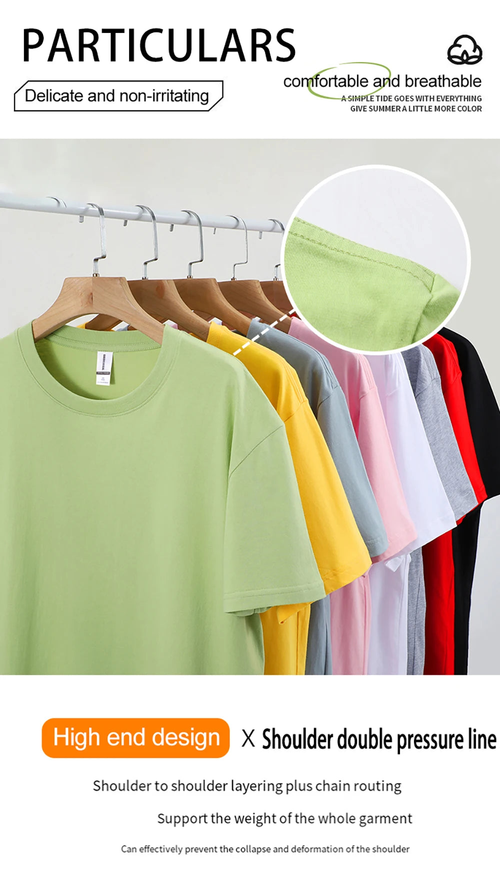 T-shirt femme Y2K 100 % coton, t-shirt décontracté de couleur unie, col rond, hauts d’été pour femmes, mode oversize, sportswear féminin tendance.